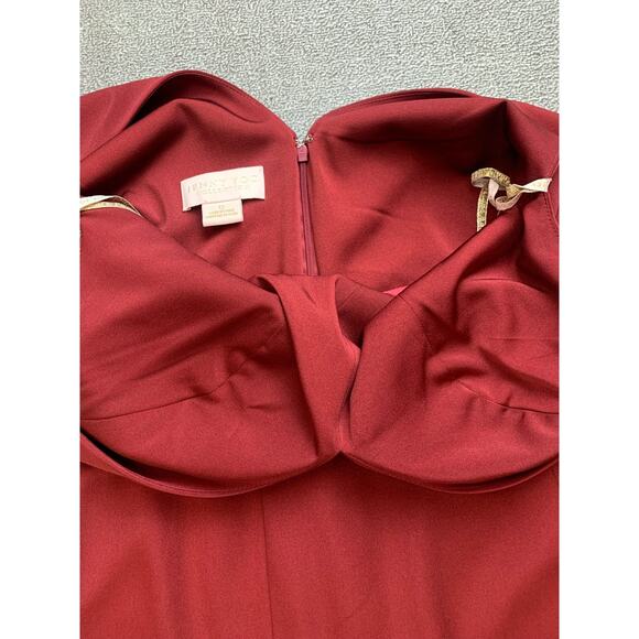 Jenny Yoo Collection Jade 1816 Luxe Crepe Dress Gown Cranberry Size 12 - Picture 5 of 9